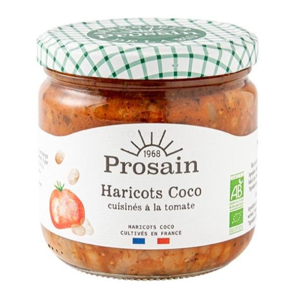 Photo de produit pour Haricots coco cuisinés à la tomate et petits légumes 360g