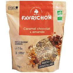 Photo de produit pour Muesli croustillant caramel, chocolat et amande 450g