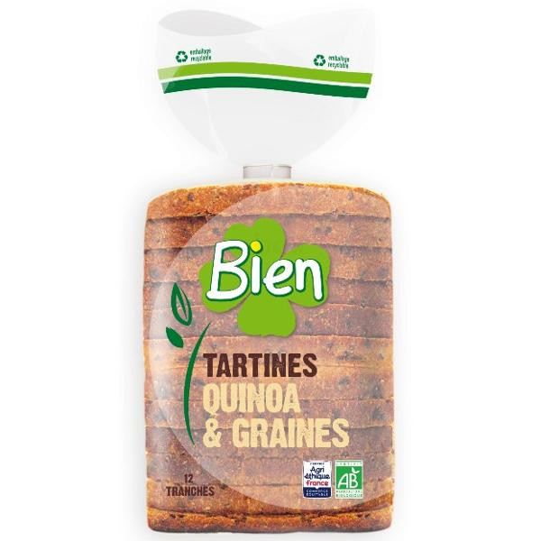 Photo de produit pour Pain tranché au quinoa et graines 450g