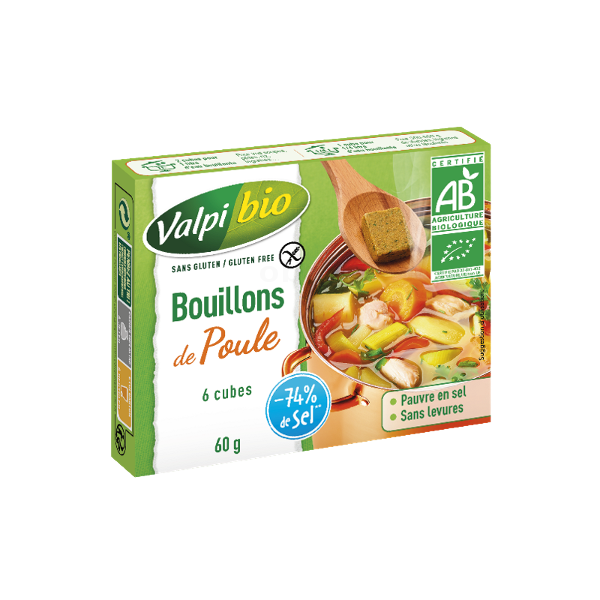 Photo de produit pour Bouillon de poule (étui de 6 cubes) 60g