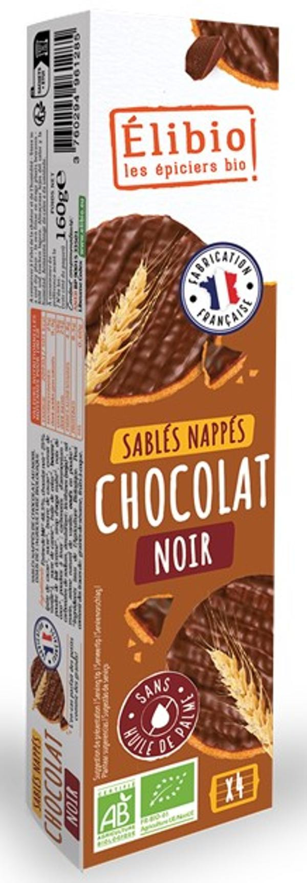 Photo de produit pour Sablés nappés chocolat noir 160g