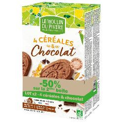 Photo de produit pour P'tit dej 4 céréales et chocolat, lot de 2x190G