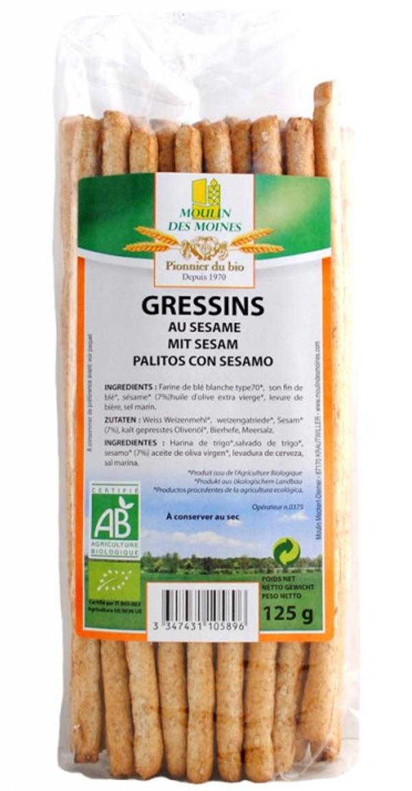 Photo de produit pour Gressins au sésame 125g