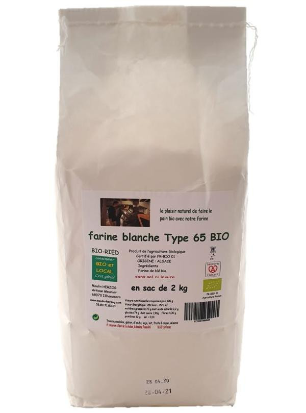 Photo de produit pour Farine de blé T65 2kg