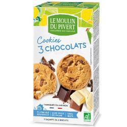 Photo de produit pour Cookies aux trois chocolats 175g