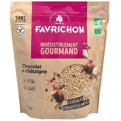 Photo de produit pour Muesli croustillant chocolat & châtaigne, sans huile de palme, 375g