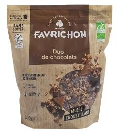 Photo de produit pour Muesli croustillant duo de chocolat, sans huile de palme 500g