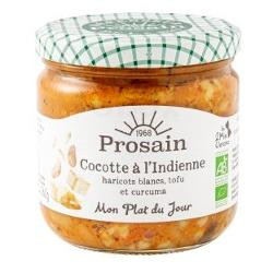 Photo de produit pour Cocotte indienne aux haricots blancs, riz complet et tofu, 360g