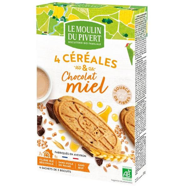 Photo de produit pour P'tit déj céréales, miel et chocolat 190g