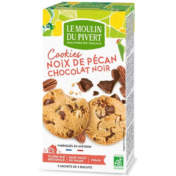 Photo de produit pour Cookies aux noix de pécan et gros éclats de chocolat noir 175g