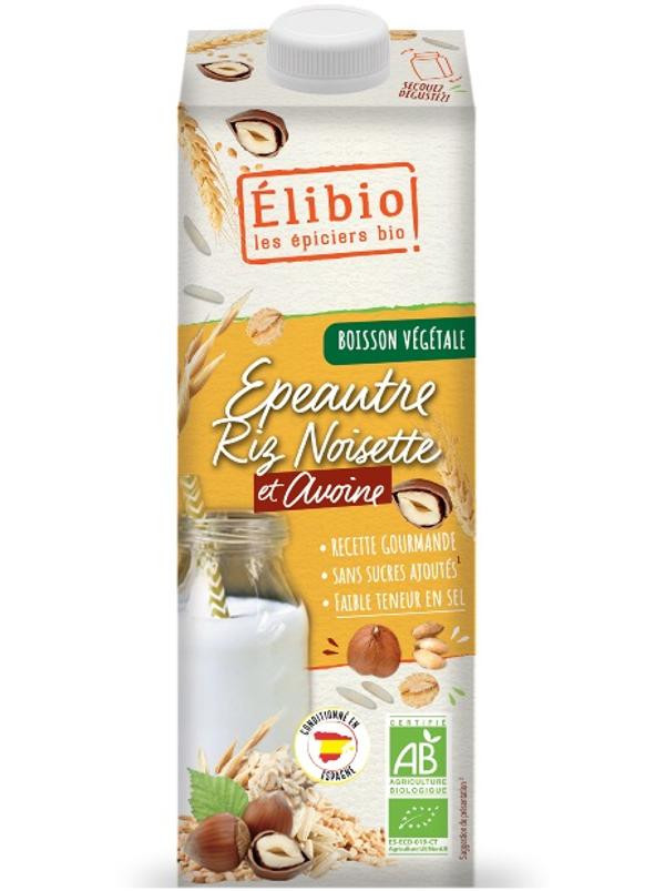 Photo de produit pour Boisson épeautre, riz, noisette et avoine 1L