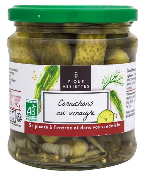 Photo de produit pour Cornichons au vinaigre 190g égoutté