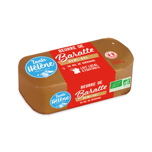 Photo de produit pour Beurre de baratte moulé demi-sel 250g