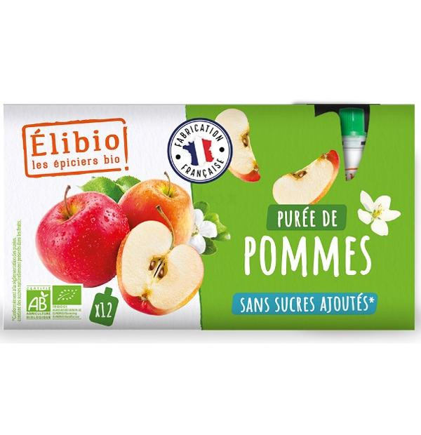 Photo de produit pour Purée de pomme en gourde 12x90g