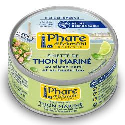 Photo de produit pour Thon blanc émietté, mariné au citron vert basilic bio 115g