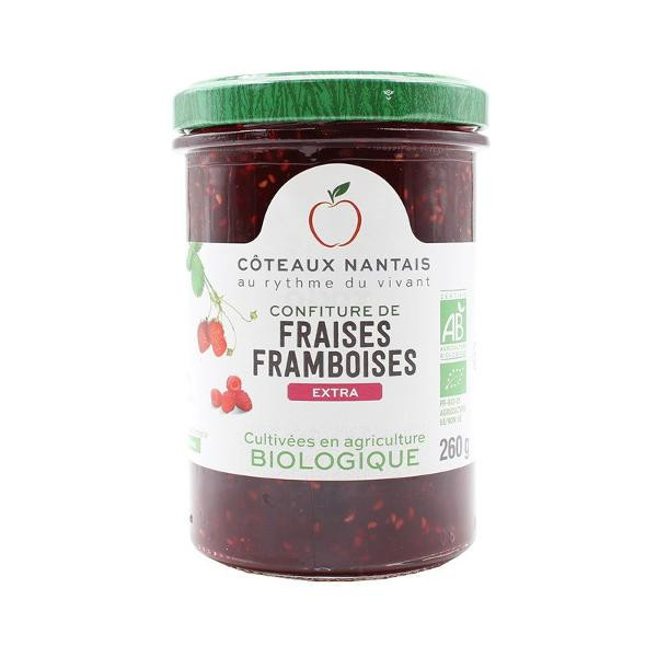 Photo de produit pour Confiture fraises framboises extra 260g