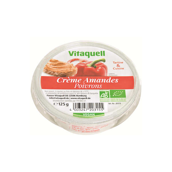 Photo de produit pour Crème à base d'amandes poivrons 125g