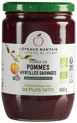 Photo de produit pour Purée pomme myrtille 630g