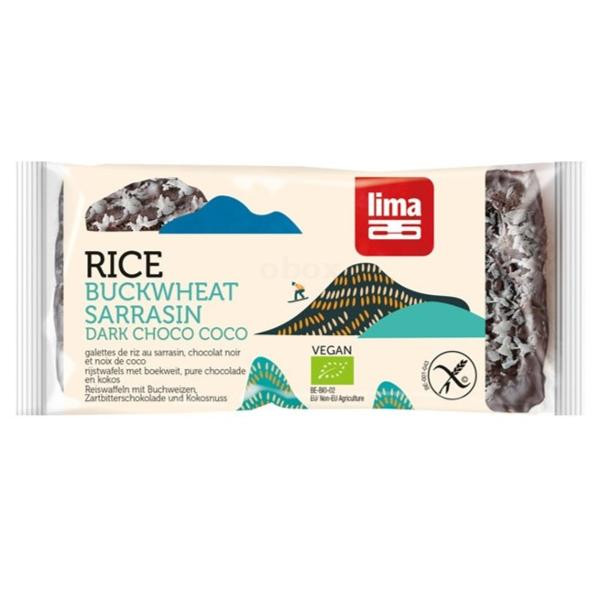 Photo de produit pour Galettes de riz - sarrasin nappé chocolat noir et noix de coco 90g